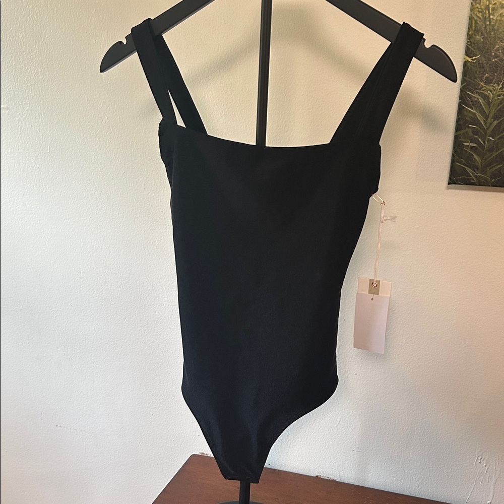 Black Sleeveless Bodysuit